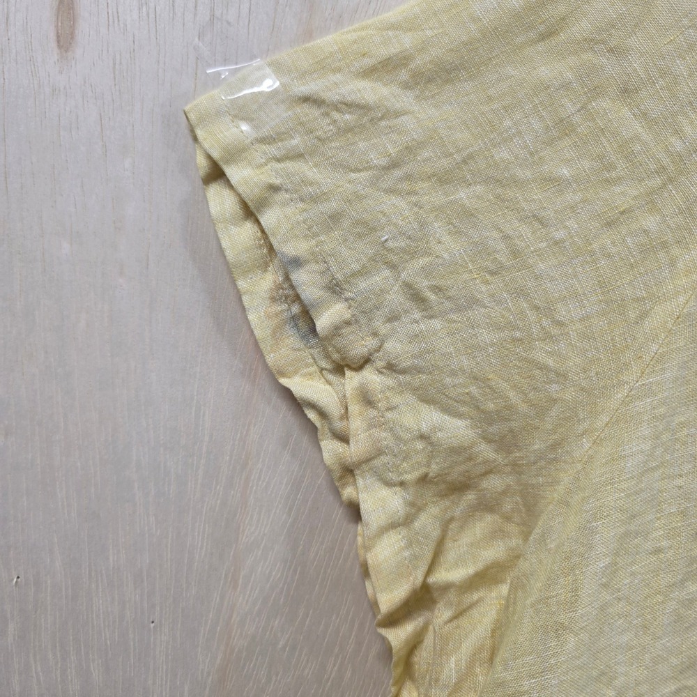 Tahari Womens 3X Yellow 100% Linen Short Sleeve Scoop Neck Relaxed Top NWT - Picture 12 of 16